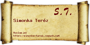 Simonka Teréz névjegykártya